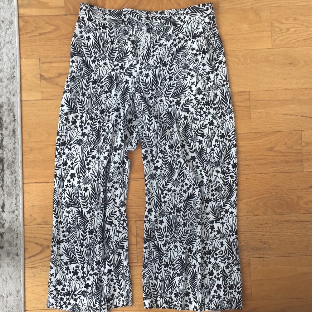 High waisted terry wide pants.